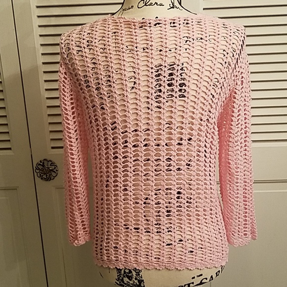 Womens Crocheted Sweater - Picture 2 of 2